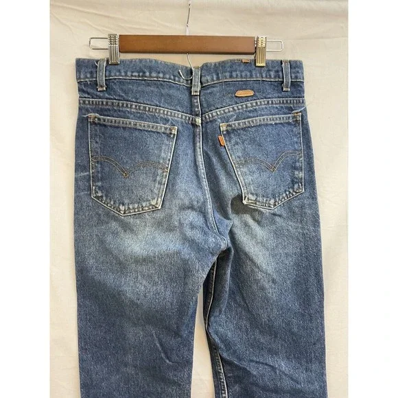VTG Levi’s 517 Orange TabDenim Jeans Boot Cut Men 32X31.5Woman’s